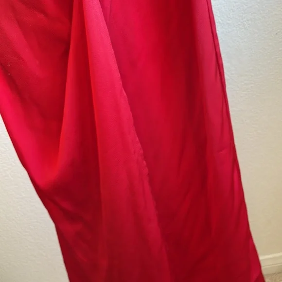 LULUS Red Satin Slip Dress - Picture 7 of 8